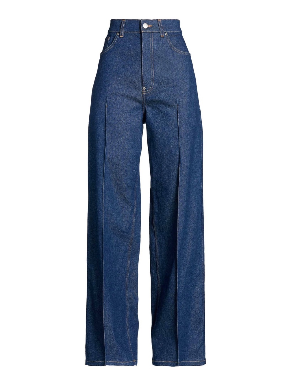 Stella McCartney Dark Blue High-Rise Wide-Leg Jeans
